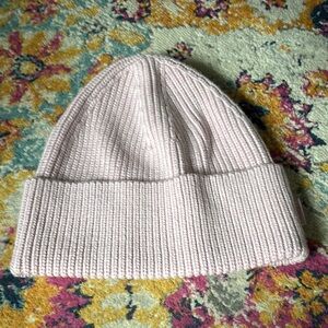 lululemon pale pink knit beanie